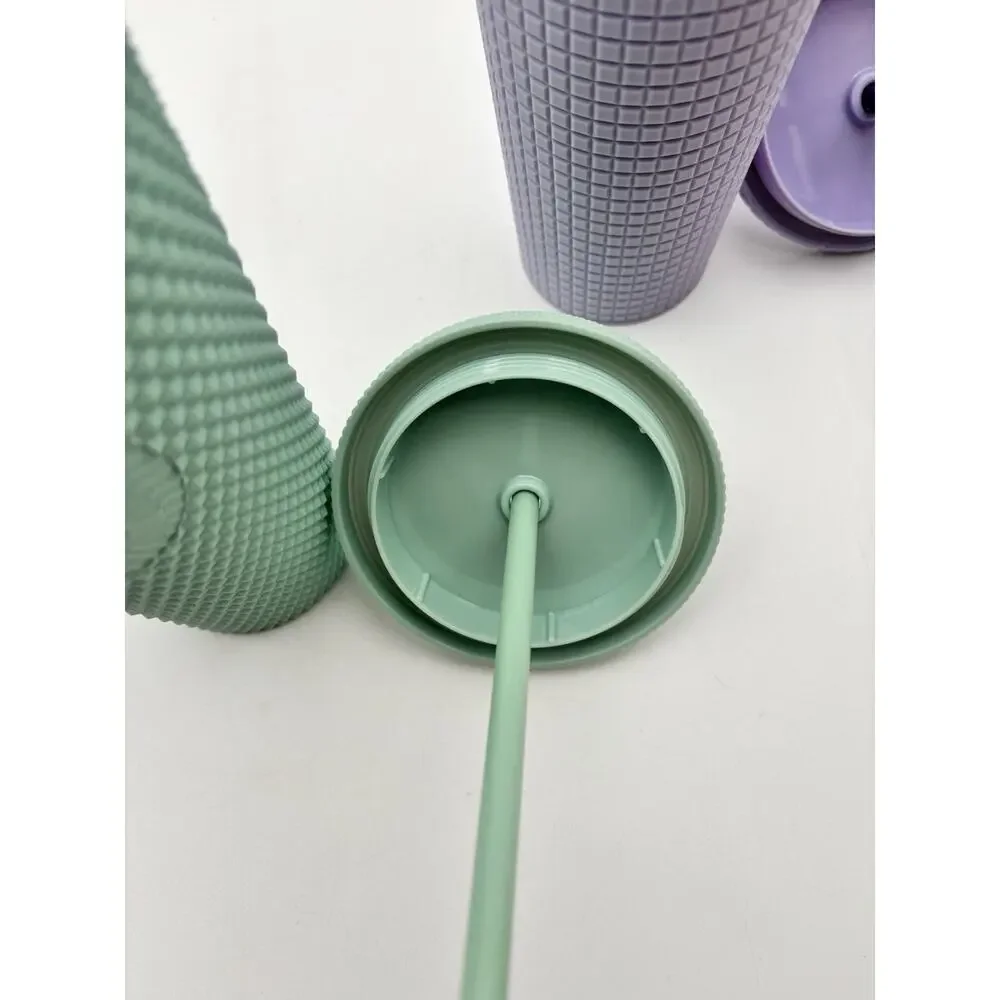 New Starbucks 24oz Tumbler Cups With Straws Lot Of 3 New With Tags